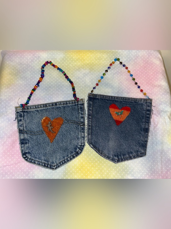 Other - 2 Upcycled Denim Pocket kids purses